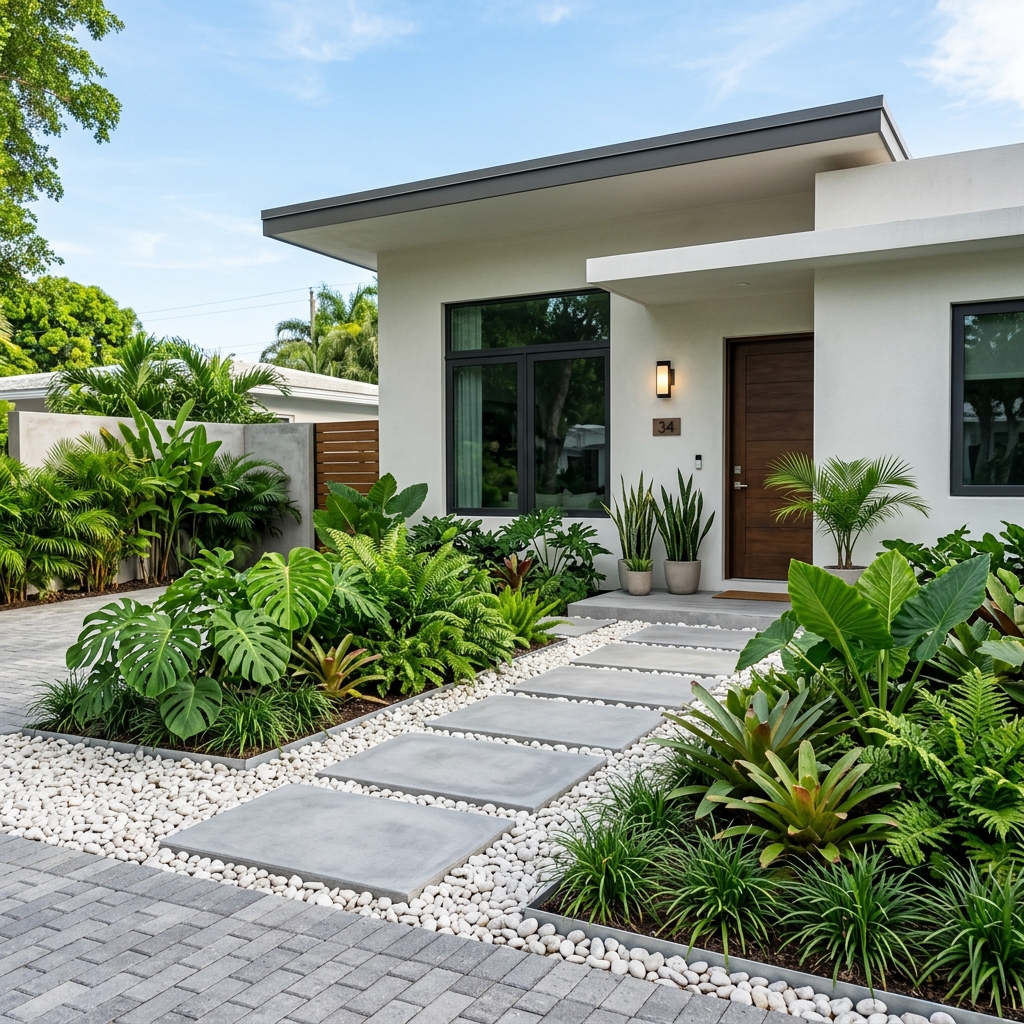 Taman minimalis depan rumah lahan sempit